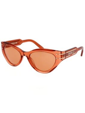 Christian Dior Orange Amber Cat Eye Sunglasses NWT